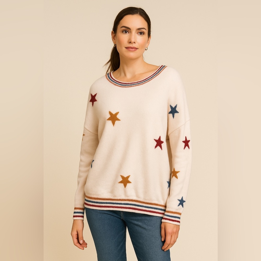 THREAD & SUPPLY Star Patterned Women's Sweater Medium/Large